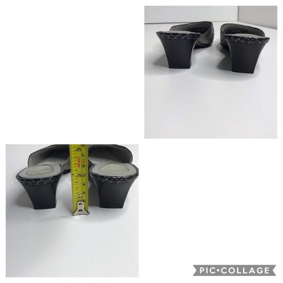 LIZ CLAIBORNE Flex Zone Reptile Print Leather Mules  7m - Picture 5 of 7